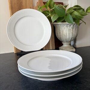 Royal Copenhagen White Fluted Dinner Plates No 627